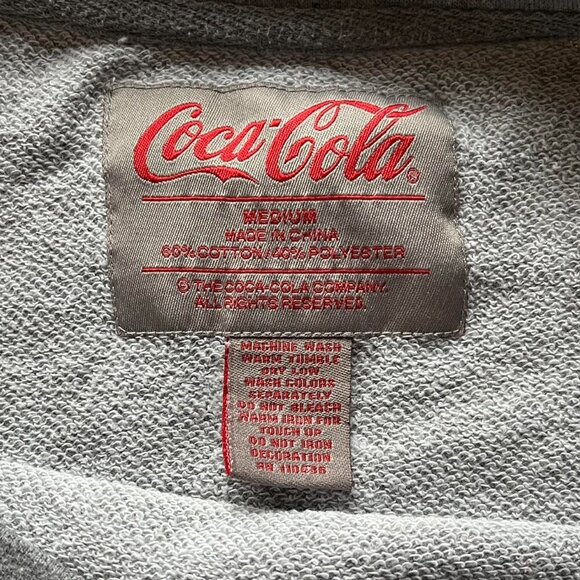 Coca Cola Gray Womens Medium Cotton Blend Long Sleeve Sweatshirt - Picture 3 of 6